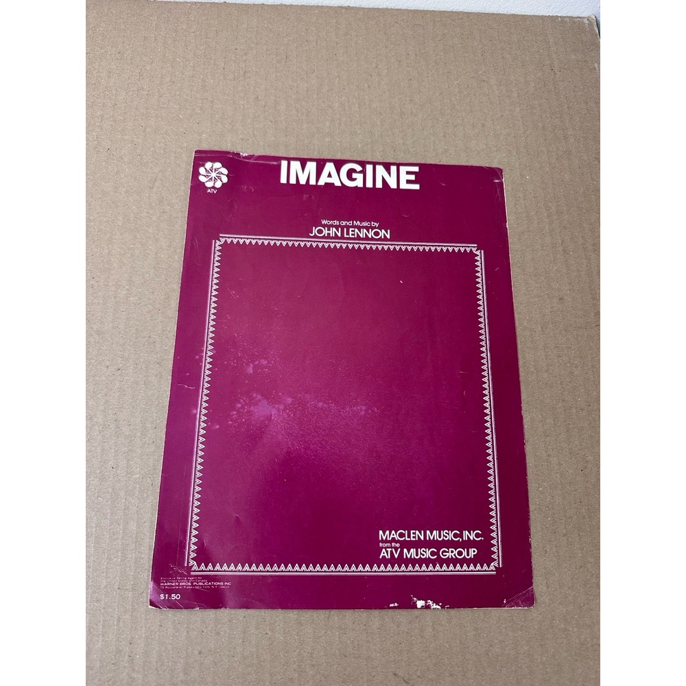 John Lennon Imagine Sheet Music (Piano/Vocal/Guitar) 1971 Vintage